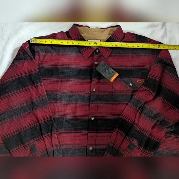 4XLT Men Flannel Shirt,  Long Sleeve Button Down 100% Cotton - Picture 6 of 10